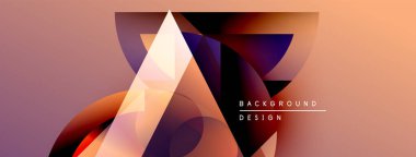 Soyut geometrik şekiller gradyan renklerle harmanlanır. Modern tasarım, dinamik görsel deneyimi çağrıştırıyor. Minimalist estetik çeşitli uygulamalara uyuyor.