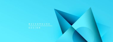 Soyut mavi tasarım. Katmanlı şekiller dinamik görsel efektler yaratır. Renkler derinlik katar, modern estetik. Minimalist kompozisyon.