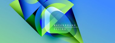 Soyut dinamik kompozisyon. Mavi, yeşil renkler harmanlanarak modern arkaplan tasarımı oluşturur. Pürüzsüz gradyanlar, akan şekiller, görsel enerji sunar.