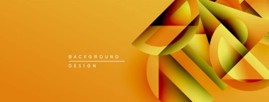 Soyut geometrik şekiller, canlı turuncu renkler, modern tasarım. Dinamik bileşim arka plan için uygun görsel ilgi yaratır.