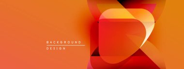 Soyut turuncu arka plan. Geometrik şekiller, dinamik görsel efekt oluşturur. Modern tasarım elemanları.