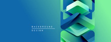 Soyut eğim arkaplanı. Altıgen şekiller modern tasarımı oluşturur. Mavi, canlı yeşil renklere dönüşür. Metin arkaplan tasarımı okur.