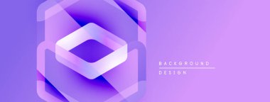 Soyut mor tasarım katmanlı geometrik şekiller içerir. Altıgen formlar dinamik görsel efektler yaratır, modern estetik..