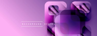 Soyut mor arkaplan. Geometrik şekiller modern tasarımı oluşturur. Gradyan etkisi derinlik ve görsel ilgi ekler..