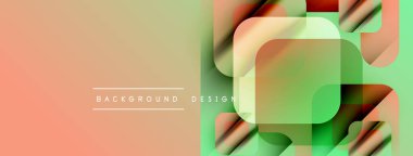 Soyut geometrik tasarım. Renkler karışır, modern görsel efekt yaratır. Üst üste binen kareler, dikdörtgenler dinamik bileşim oluşturur.