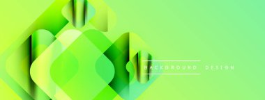 Soyut yeşil katmanlar dinamik bileşim yaratır. Derece gölgeleri derinliği, modern estetiği gösteriyor. Minimalist tasarım, temiz çizgiler.