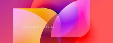 Soyut sıvı şekilleri örtüşür ve canlı renk değişimleri yaratır. Tasarım, merkezi konumlanmış metin arkaplan tasarımı içerir. Modern estetik.