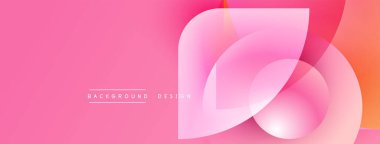 Soyut pembe arka plan. Üst üste binen katmanlar dinamik görsel efekt yaratır. Gradyan renkler, modern tasarım elementleri.