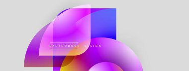 Soyut şekiller örtüşür, canlı bir değişim etkisi yaratır. Modern tasarım arka planlar, sunumlar ve dijital sanat için uygundur..