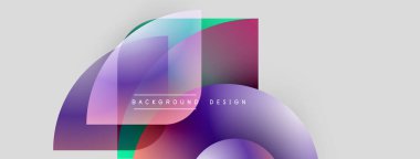 Soyut şekiller örtüşüyor, canlı renk değişimleri yaratıyor. Arka planlar ve sunumlar için modern tasarım ögesi uygun. Basit, temiz estetik..