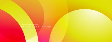 Soyut, enerjik bir arkaplan. Üst üste binen daireler dinamik değişim etkisi yaratır. Sıcak renkler kompozisyona hakim. Modern tasarım ögesi.