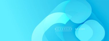 Soyut mavi arkaplan. Üst üste binen şekiller dinamik görsel efekt yaratır. Modern tasarım elementleri temiz estetik sunar.