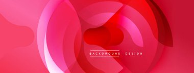 Soyut kırmızı katmanlar dinamik arkaplan oluşturur. Pürüzsüz şekiller üst üste binerek modern tasarım elementini oluşturur. Minimalist estetik, canlı renk şeması.
