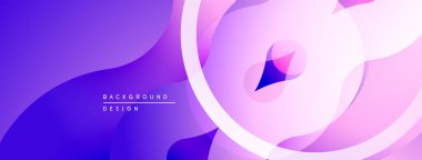 Soyut akışkan şekiller, mor pembe eğimler. Modern tasarım, düz kıvrımlar, dinamik kompozisyon. Dijital projeler için arkaplan ögesi.