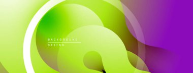 Soyut gradyanlar, dalgalı şekiller, canlı renkler. Modern tasarım elementleri dinamik görsel deneyim yaratır.