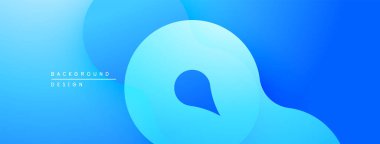 Soyut mavi arkaplan. Pürüzsüz şekiller, dinamik görsel efektler yaratır. Dijital projeler için modern tasarım.