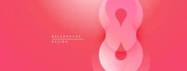 Soyut pembe dizayn özellikleri üst üste biniyor. Gradyan arka plan yumuşak görsel efekt yaratır. Minimalist tarz, modern estetik.