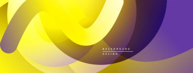 Soyut sıvı şekilleri, canlı sarı, mor renkler. Modern tasarım, pürüzsüz geçişler, dinamik kompozisyon. Projeler için arkaplan ögesi.