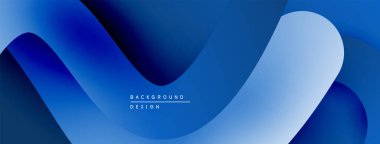 Soyut mavi dalgalar dinamik bir zemin oluşturur. Yumuşak eğimler hareketi, derinliği gösterir. Minimalist tasarım temiz estetik sunar.