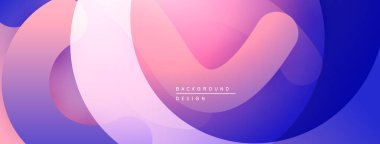 Soyut sıvı şekiller harmanlanarak canlı pembeler, maviler ve morlar yaratır. Modern tasarım hareketi, derinliği, yumuşak eğilimleri çağrıştırıyor.