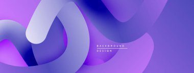 Soyut sıvı şekiller, mor renkler, modern tasarım. Yumuşak gradyanlar arka planlar için uygun, dinamik görsel akış oluşturur.