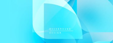 Soyut mavi arkaplan. Üst üste binen şekiller modern tasarım yaratır. Yumuşak eğimler, pürüzsüz geçişler görsel ahenk sunar.