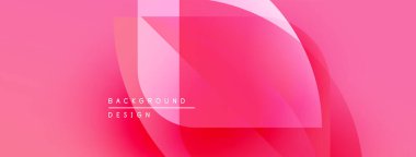 Soyut pembe arka plan. Üst üste binen şekiller dinamik görsel efekt yaratır. Modern tasarım elementleri temiz estetik sunar.