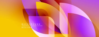 Soyut canlı katmanlar dinamik bileşim yaratır. Sarılar, morlar harmanlanır, modern arka plan tasarımı oluşturulur. Yumuşak gradyanlar görsel ilgi sunar.