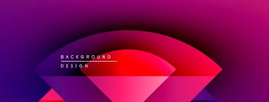 Soyut eğim arkaplanı. Pembe, mor renkler düzgün bir şekilde harmanlanır. Geometrik şekiller, dinamik görsel efekt oluşturur. Modern tasarım ögesi.