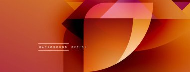 Soyut tasarım dalgalı şekiller, sıcak turuncu renkler, katmanlı elementler içerir. Arka planlar ve sunumlar için modern estetik.