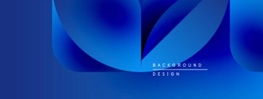 Soyut mavi eğimler akan şekiller oluşturur. Modern tasarım hareket, derinlik, görsel cazibe öneriyor. Basit metin arkaplan tasarımı okur.