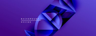 Soyut mor tasarım. Geometrik şekiller, dinamik görsel efekt oluşturur. Sunumlar ve grafikler için modern arkaplan uygun.