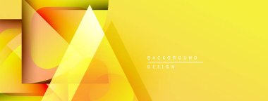 Soyut geometrik şekiller, canlı sarı renkler, modern tasarım. Üst üste binen üçgenler dinamik görsel doku oluşturur. Minimalist estetik.