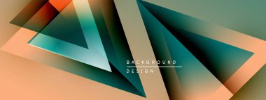 Soyut geometrik şekiller örtüşür, dinamik görsel efekt yaratır. Sıcak, serin renkler kusursuz bir şekilde harmanlanır. Modern tasarım elemanları.