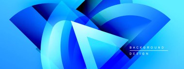 Soyut mavi tasarım katmanlı şekiller, gradyanlar içerir. Arka planlar, sunumlar, dijital sanat için modern estetik.