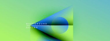 Soyut gradyan tasarımı. Mavi daire dikdörtgen üzerinde. Yeşil, turkuaz renkler pürüzsüz bir geçiş yaratır. Minimalist estetik. Modern görsel element.