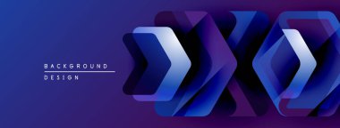 Soyut mavi tasarım katmanlı geometrik şekiller içerir. Renkler derinlik yaratır, modern estetik. Minimalist kompozisyon, dinamik görsel etki.