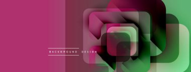 Soyut geometrik şekiller çakışıyor. Canlı renkler harmanlanır, modern tasarım yaratır. Gradyan geçişler görsel derinlik sunuyor. Minimalist estetik.