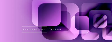 Soyut mor katmanlar dinamik geometrik desen oluşturur. Arka planlar, sunumlar, markalaşma için modern tasarım öğesi. Düz eğimler, yuvarlak şekiller..