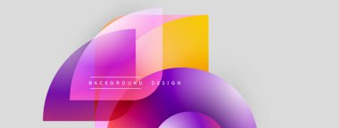 Soyut renkli katmanlar dinamik arkaplan yaratır. Gradyan şekiller üst üste binerek modern tasarım elementini oluşturur. Parlak renkler pürüzsüz harmanlanır.