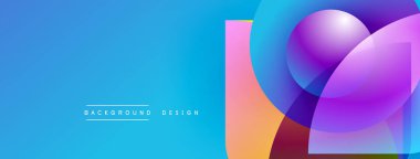 Soyut eğim arkaplanı. Üst üste binen şekiller dinamik görsel efekt yaratır. Mavi baskın, pembe, turuncu renklerde vurgulanıyor. Modern tasarım elemanları.