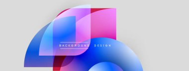 Soyut şekiller örtüşüyor, canlı renk değişimleri yaratıyor. Modern tasarım elementleri dijital sanatı, arka plan dokusunu önerir. Minimalist estetik.