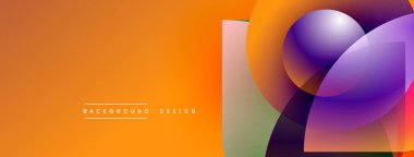 Soyut canlı tasarım, üst üste binen şekiller, gradyanlar. Turuncu renkler baskın, modern görsel etki yaratıyor. Metin arkaplan tasarımı okur.