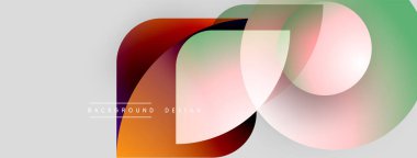 Soyut renkli şekiller çakışıyor. Modern tasarım eğimleri, kıvrımları, pürüzsüz geçişleri içerir. Arkaplan yaratıcılığı, yeniliği öneriyor.