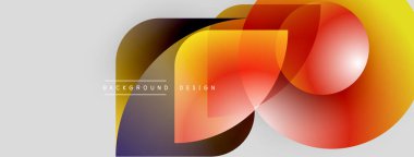 Soyut sıvı şekilleri örtüşür ve canlı renk değişimleri yaratır. Modern tasarım elementleri dinamik hareketi, pürüzsüz geçişleri önerir.