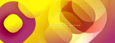 Soyut canlı katmanlar dinamik bileşim yaratır. Sarı, turuncu, morumsu renkler kusursuz bir şekilde harmanlanır. Arka planlar için modern tasarım ögesi.