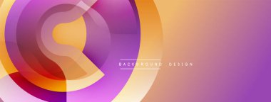 Soyut renkli katmanlar dinamik gradyan arkaplan oluşturur. Düz şekiller harmanlanır, modern görsel deneyimi oluşturur..