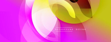 Soyut akışkan şekiller, canlı pembeler, sarılar, kahverengiler modern tasarım yaratır. Üst üste binen katmanlar derinlik ve hareket olduğunu gösteriyor. Metin arkaplan tasarımı okur.