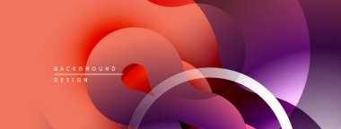 Soyut sıvı şekilleri, canlı gradyanlar. Kırmızı, mor renkler kompozisyona hakim. Modern tasarım ögesi, düzgün geçişler görünür.