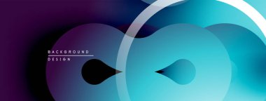Soyut akışkan şekiller, canlı mavi mor gradyanlar. Modern tasarım, pürüzsüz geçişler, dinamik kompozisyon. Minimalist estetik.